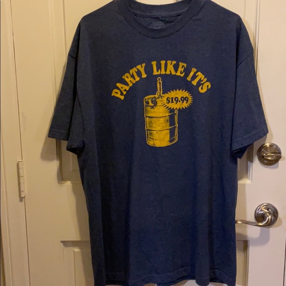 Party like is 19.99 graphic T shirt XL blue